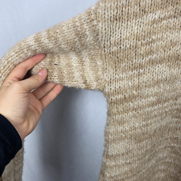 MUS & BOMBON Mahogany Wool Sweater Beige Turtleneck - Size Large - Picture 7 of 12